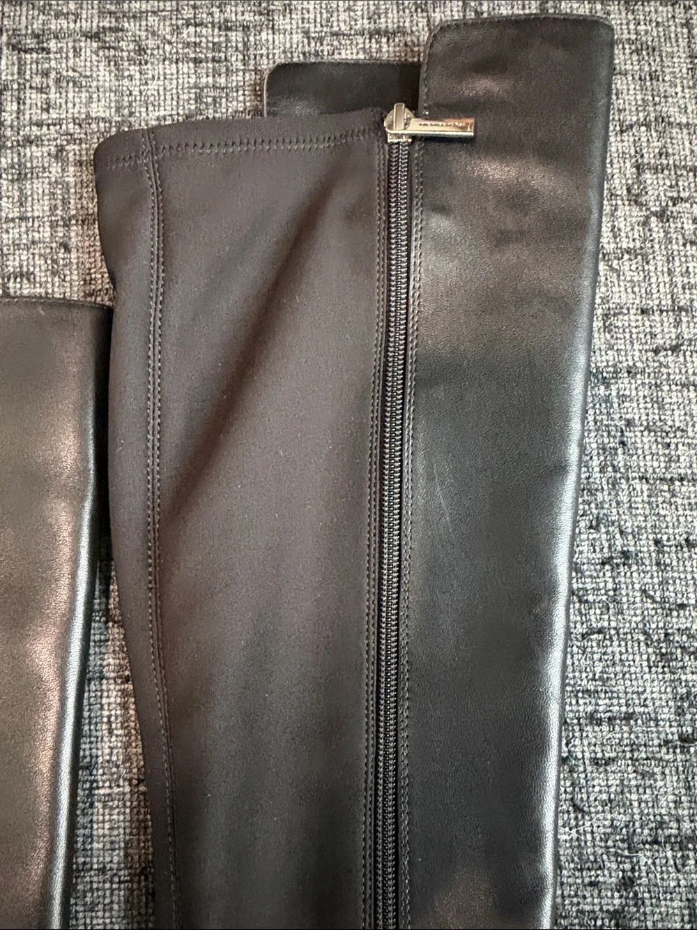 Michael Kors Black Bromley Over-the-Knee Stretch Leather Boots 7M